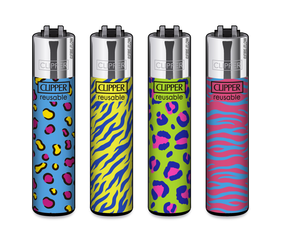 POP ANIMAL PRINT - 4er Set CLIPPER CLASSIC Large