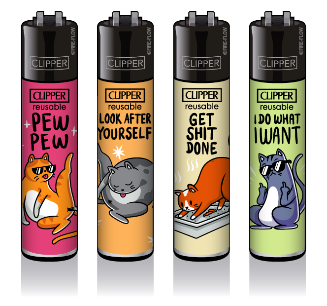 Katzen #3 - 4er Set CLIPPER CLASSIC Large