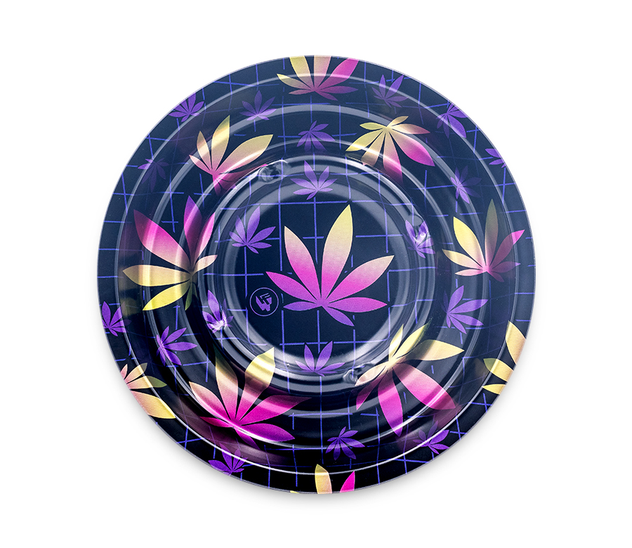 FIRE-FLOW™ Metal Coffeeshop Ashtray Leaves #37 (⌀160 mm)