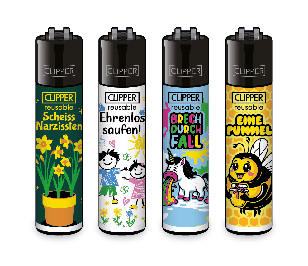 Sprüche #4 - 4er Set CLIPPER CLASSIC Large