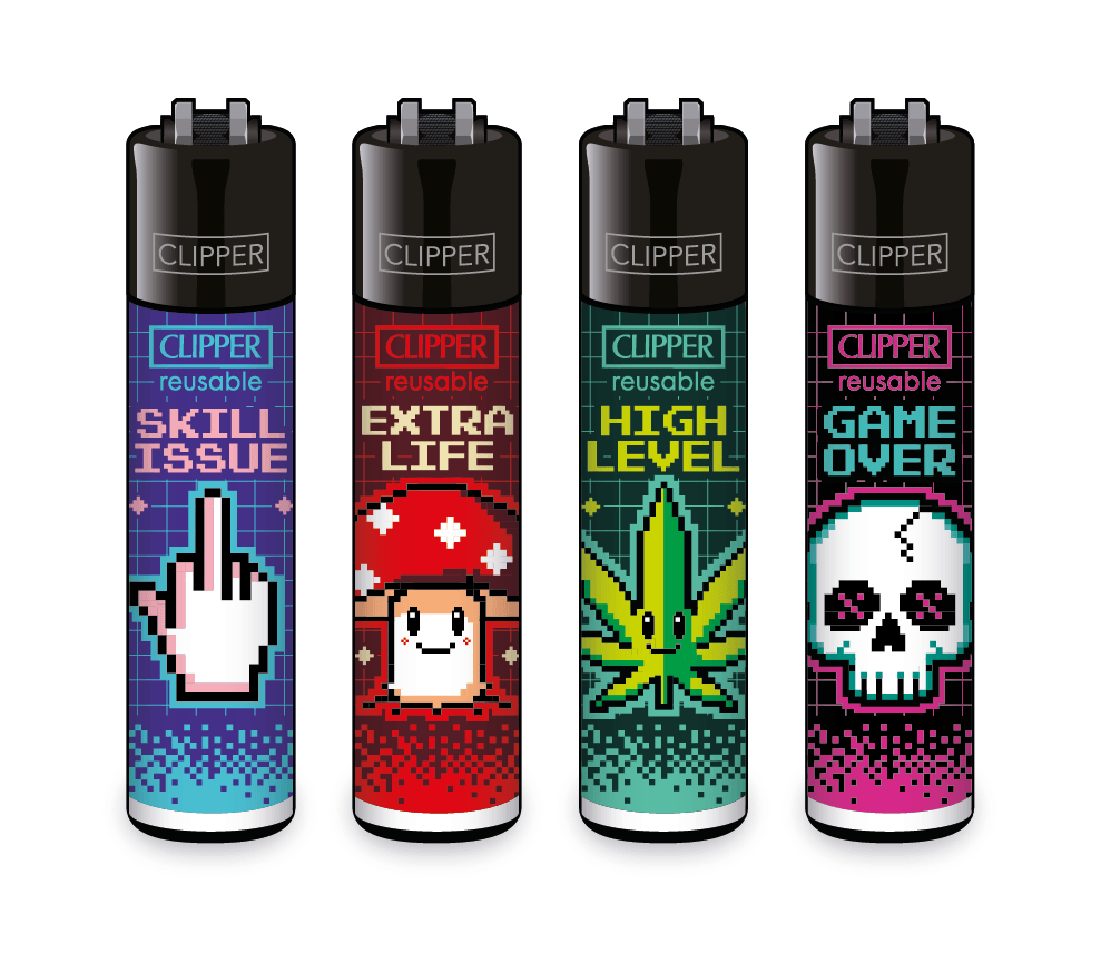 Large Pixel Glitch - 4er Set CLIPPER CLASSIC Large