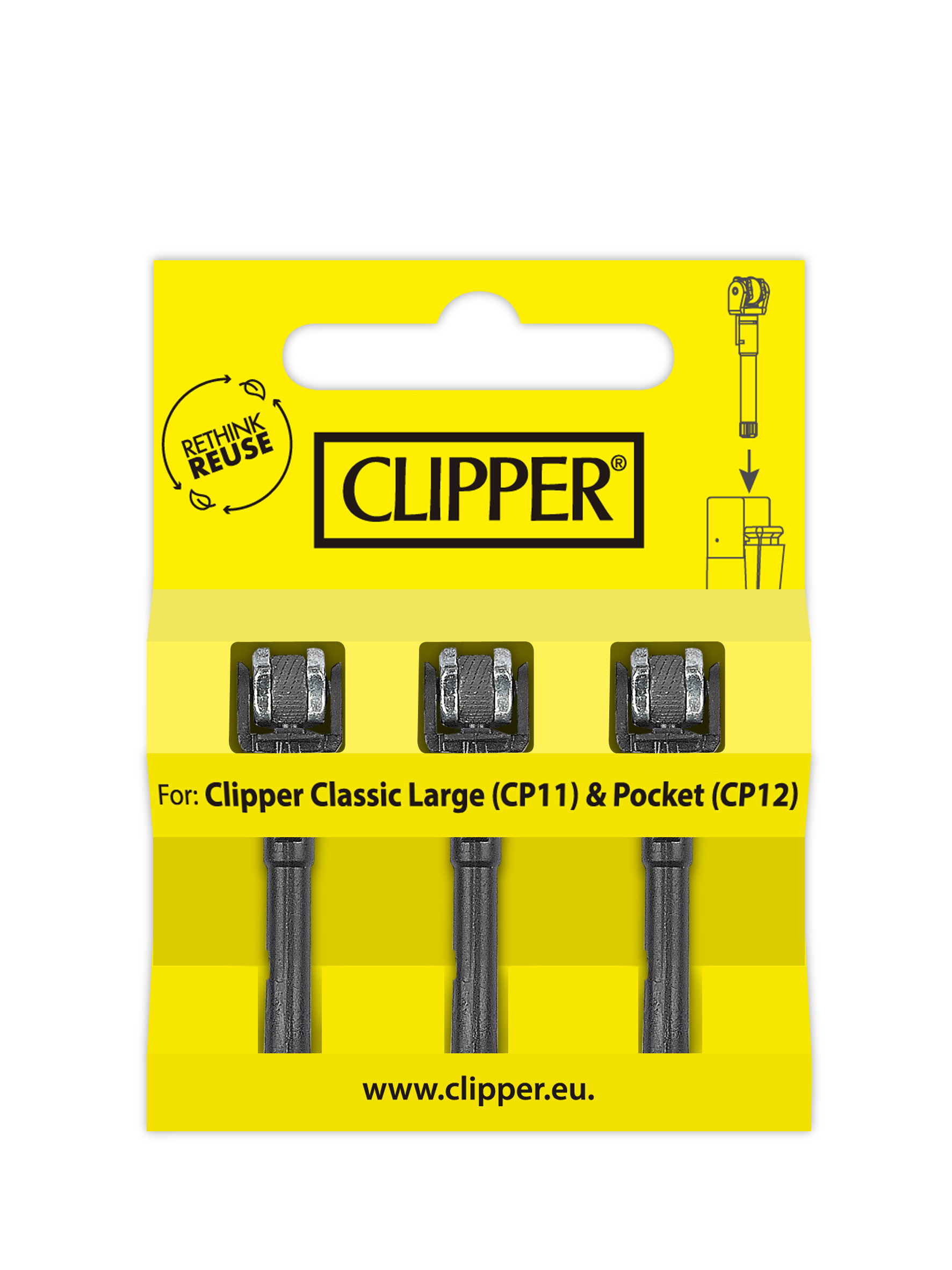 CLIPPER CLASSIC Micro Flintsystem Blister 3er