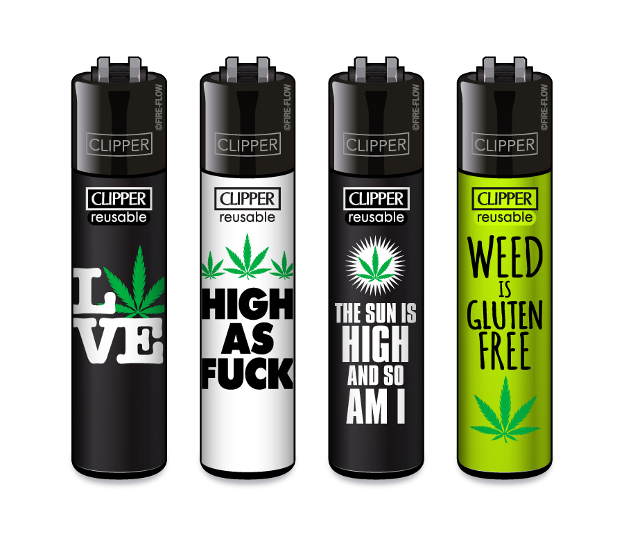 WEED SLOGAN #15 - 4er Set CLIPPER CLASSIC Large