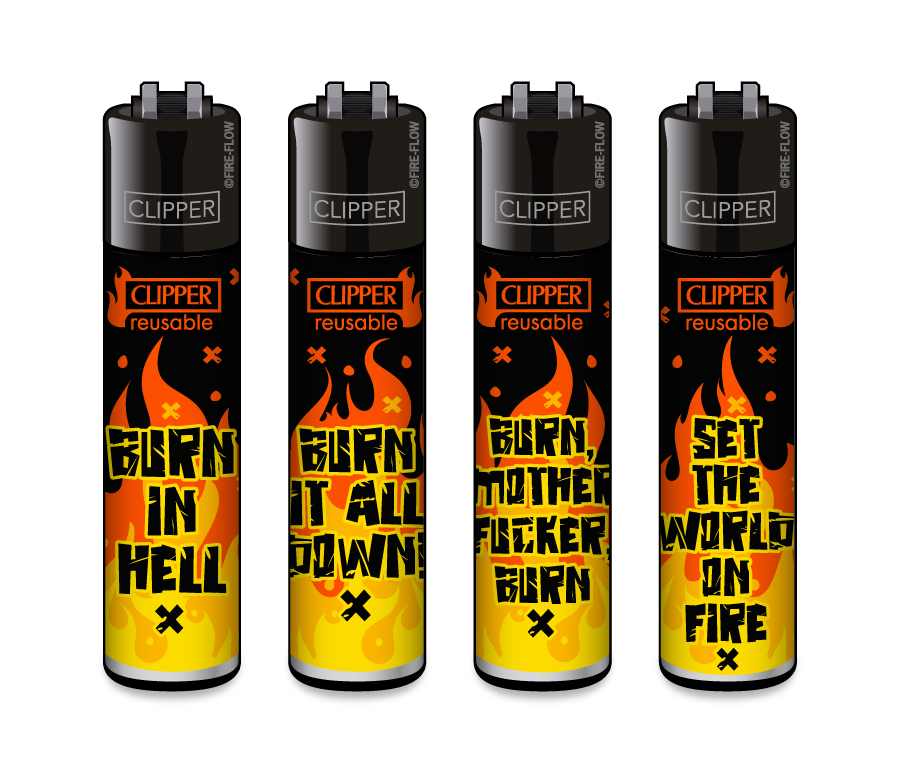 Fire Slogan - 4er Set CLIPPER CLASSIC Large