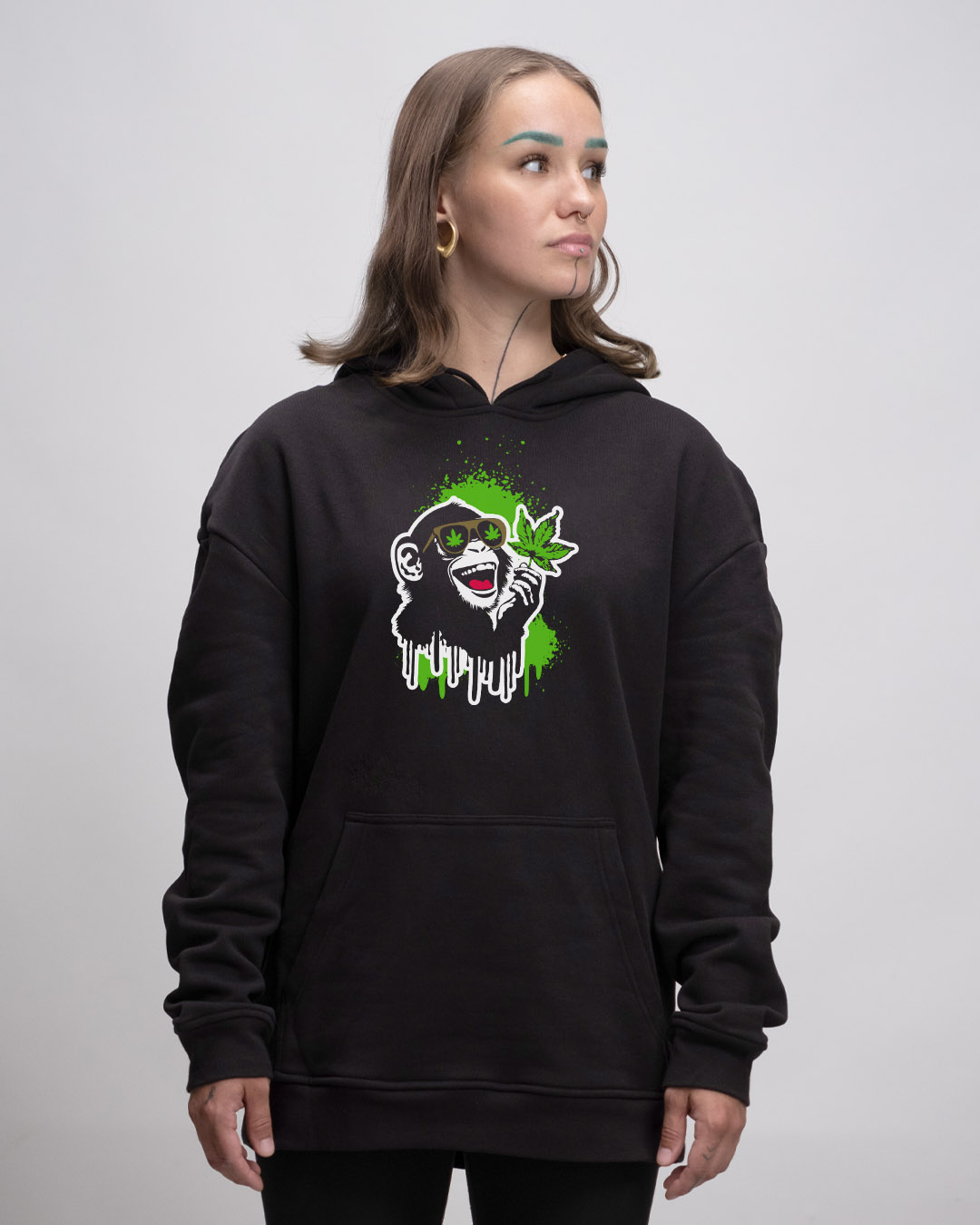 Oversized Hoodie Unisex - APE WEED