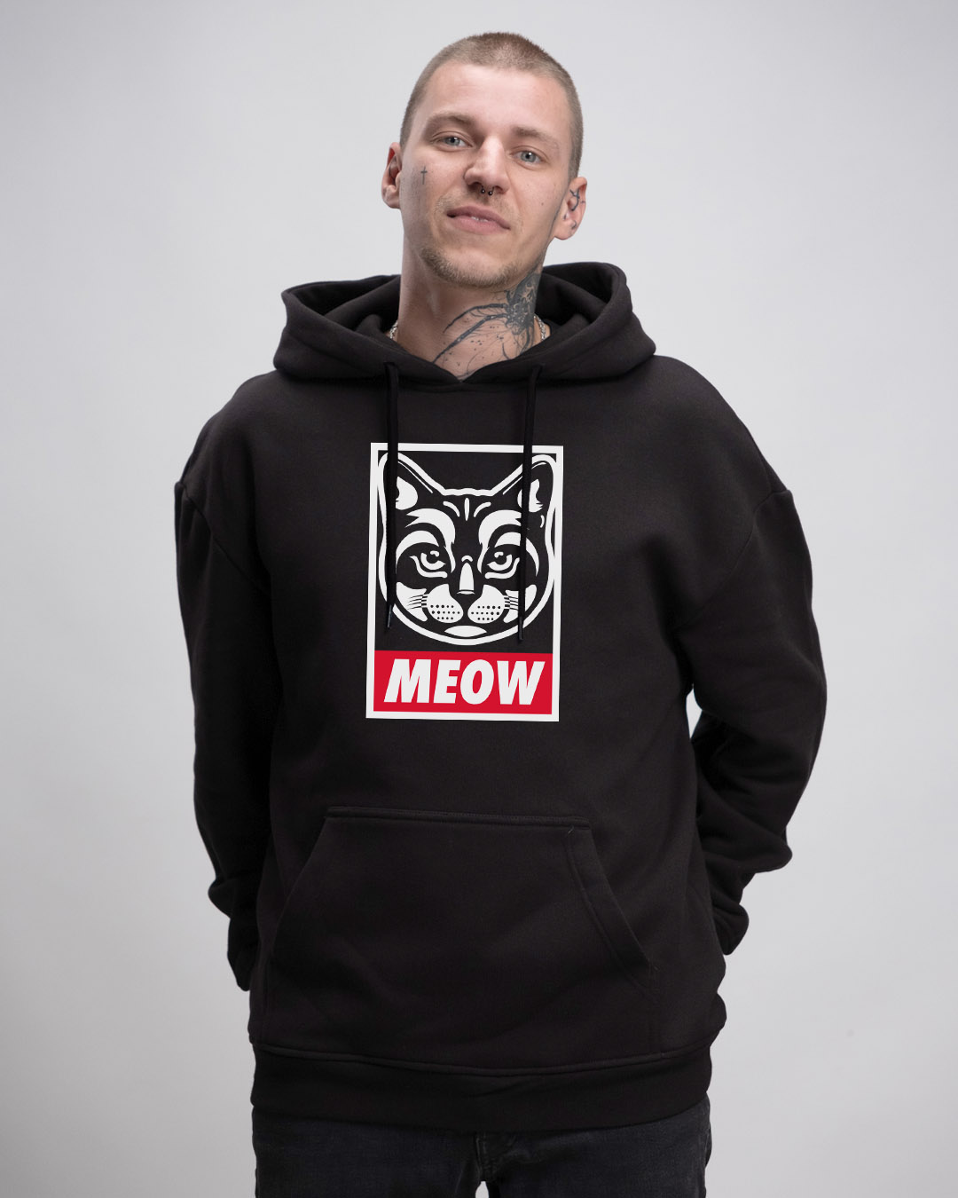 Oversized Hoodie Unisex - MEOW