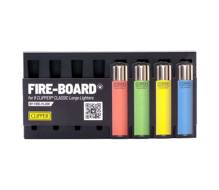 FIRE-FLOW™ FIRE-BOARD, Sammel-Board für Clipper® Feuerzeuge – Für 8 Clipper® Classic Large