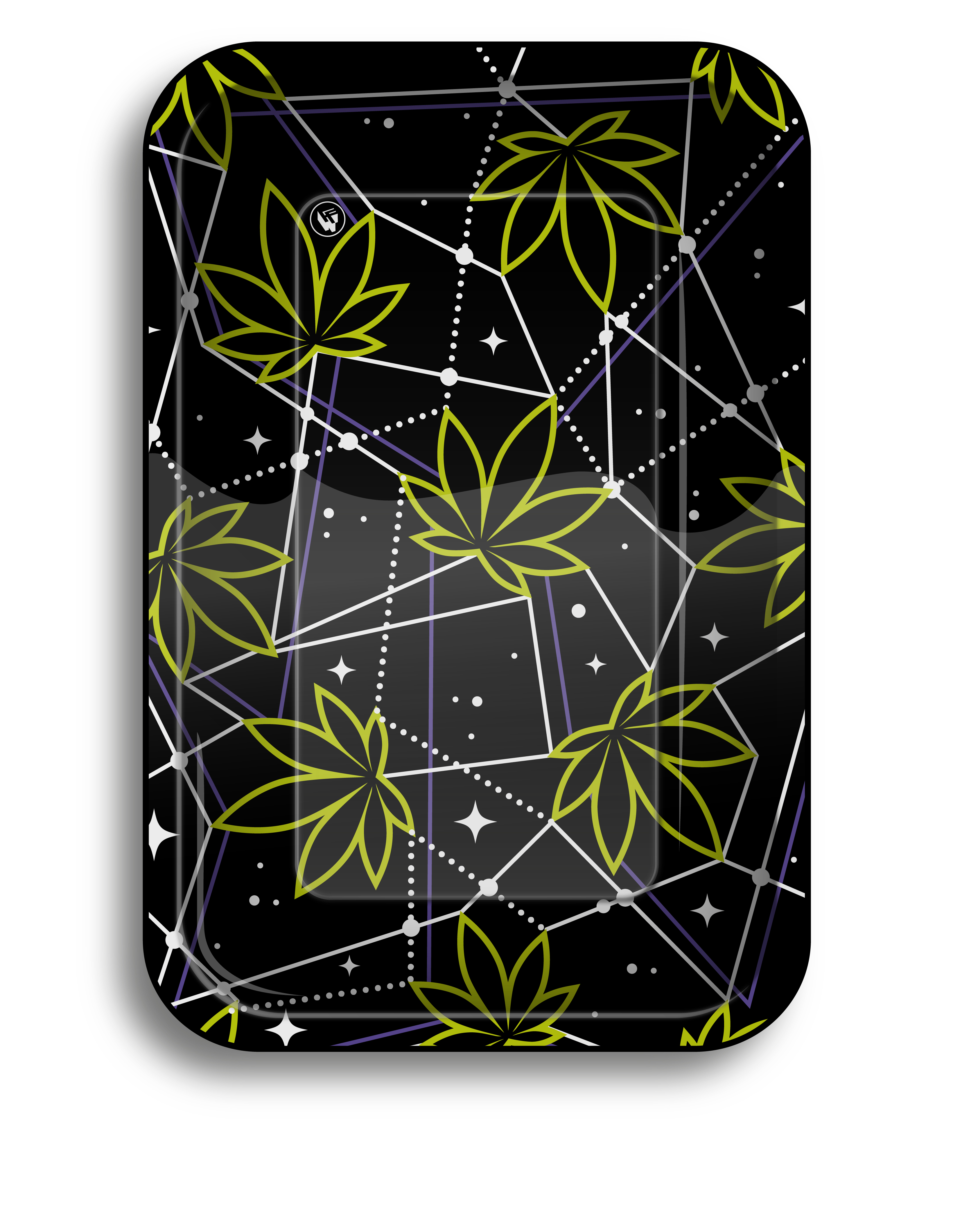 Metal Rolling Tray Space Weed 2/4 (275 mm x 175 mm)
