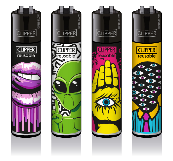 Love Martians - 4er Set CLIPPER CLASSIC Large