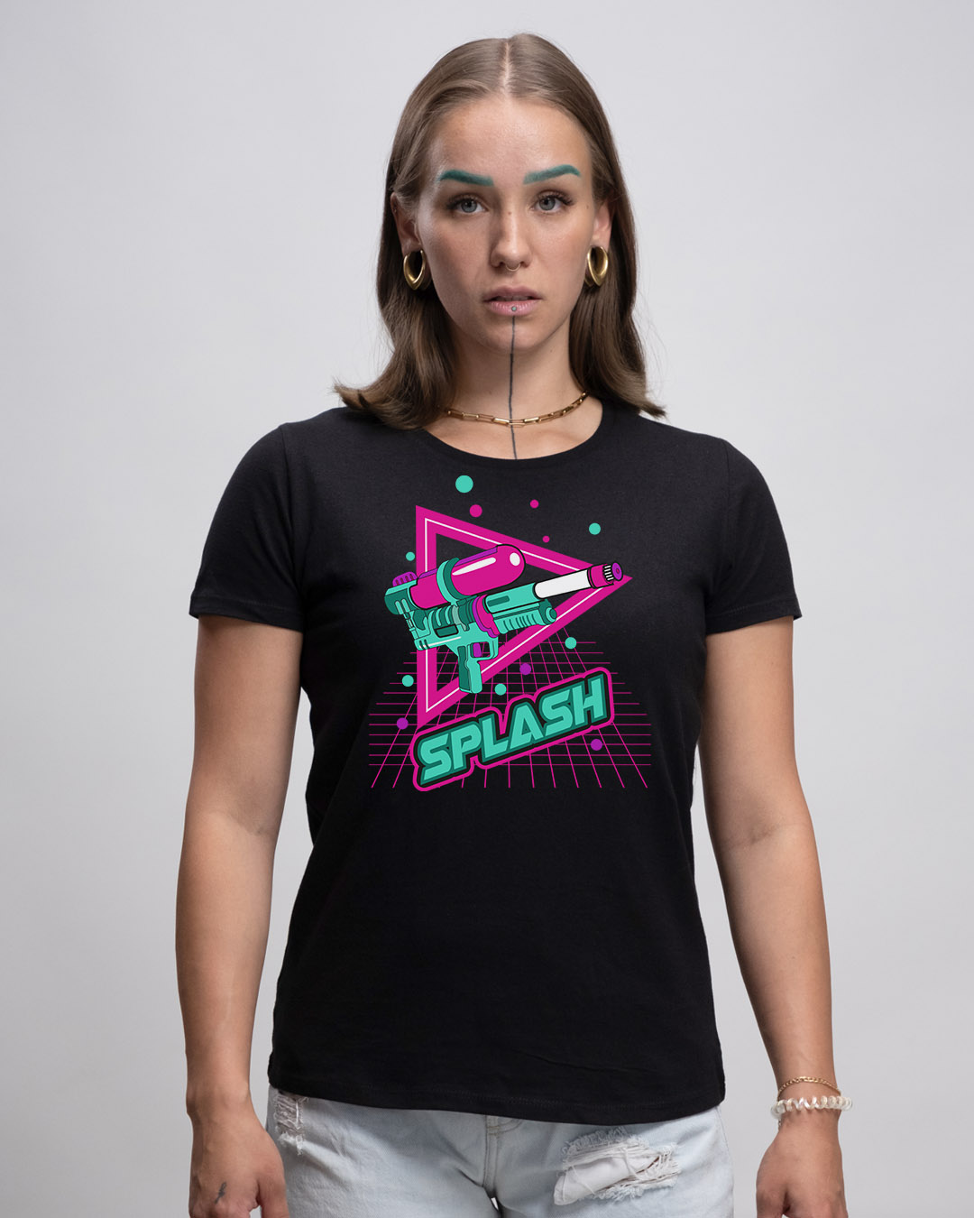 Basic Damen T-Shirt - Splash