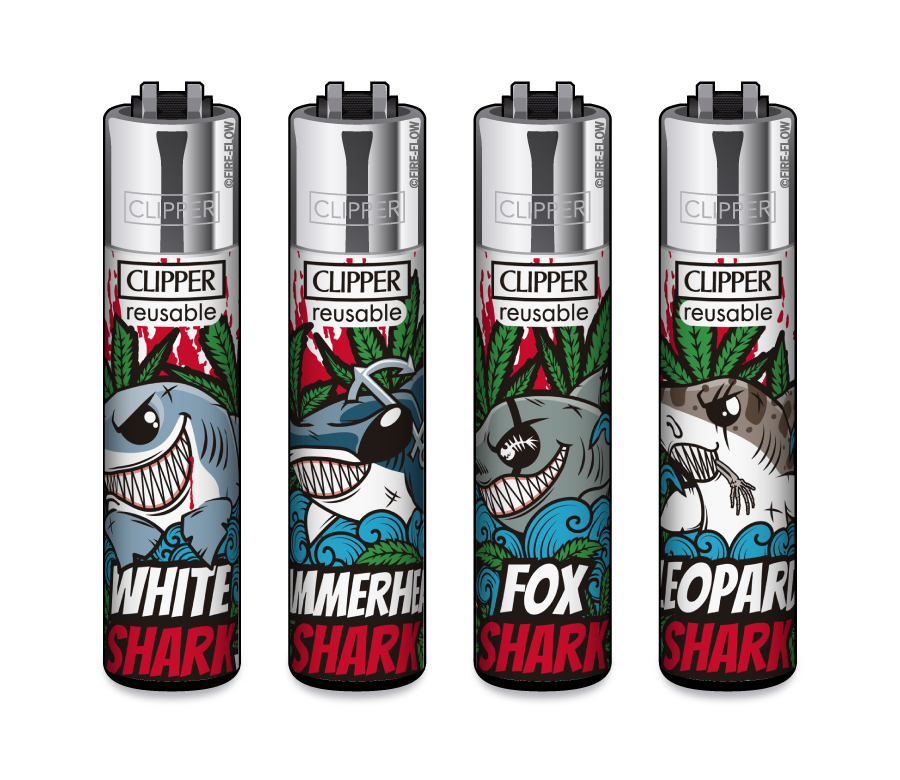 Shark Weed - 4er Set CLIPPER CLASSIC Large