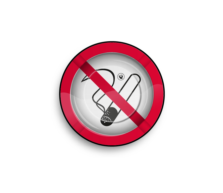 Metal Ashtray Rauchen Verboten (⌀135 mm)