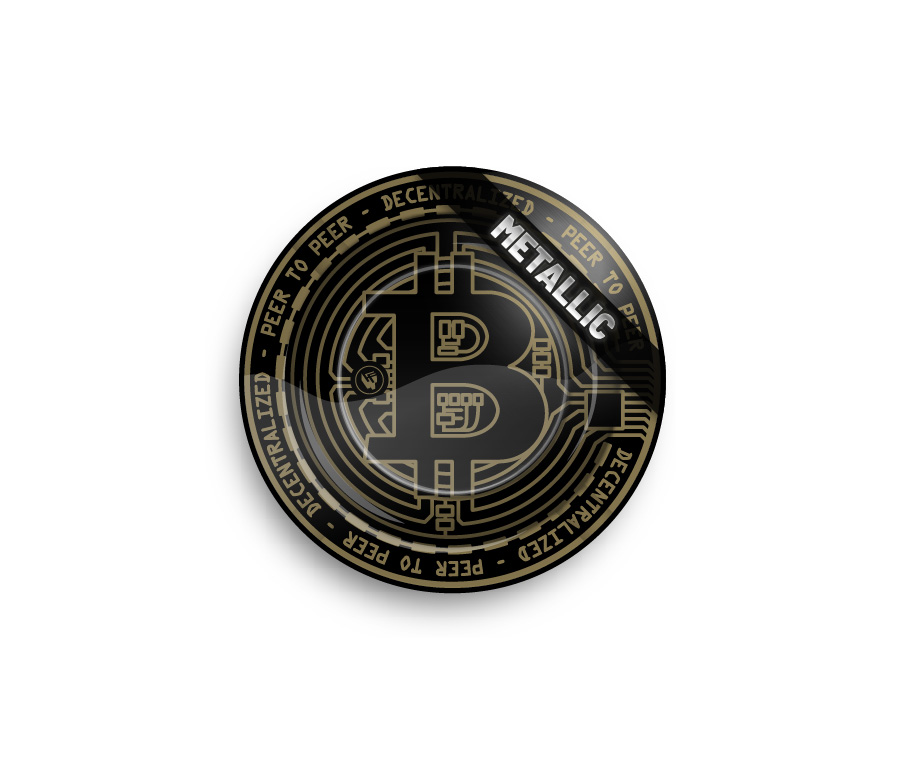 Metal Ashtray Bitcoin metallic (⌀135 mm)