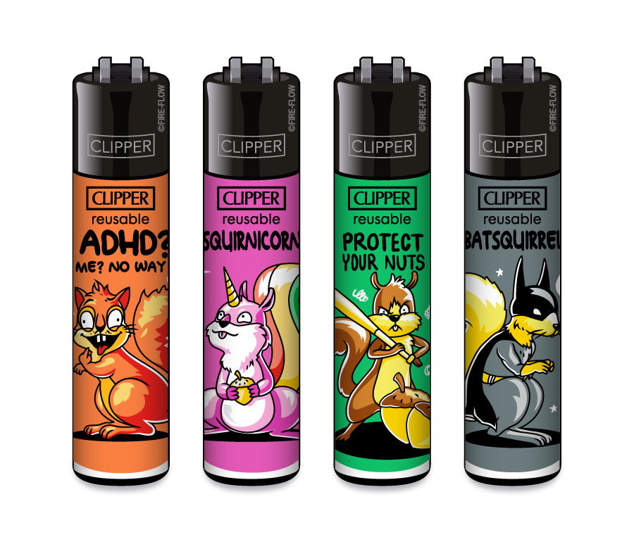 Squirrels - 4er Set CLIPPER CLASSIC Large
