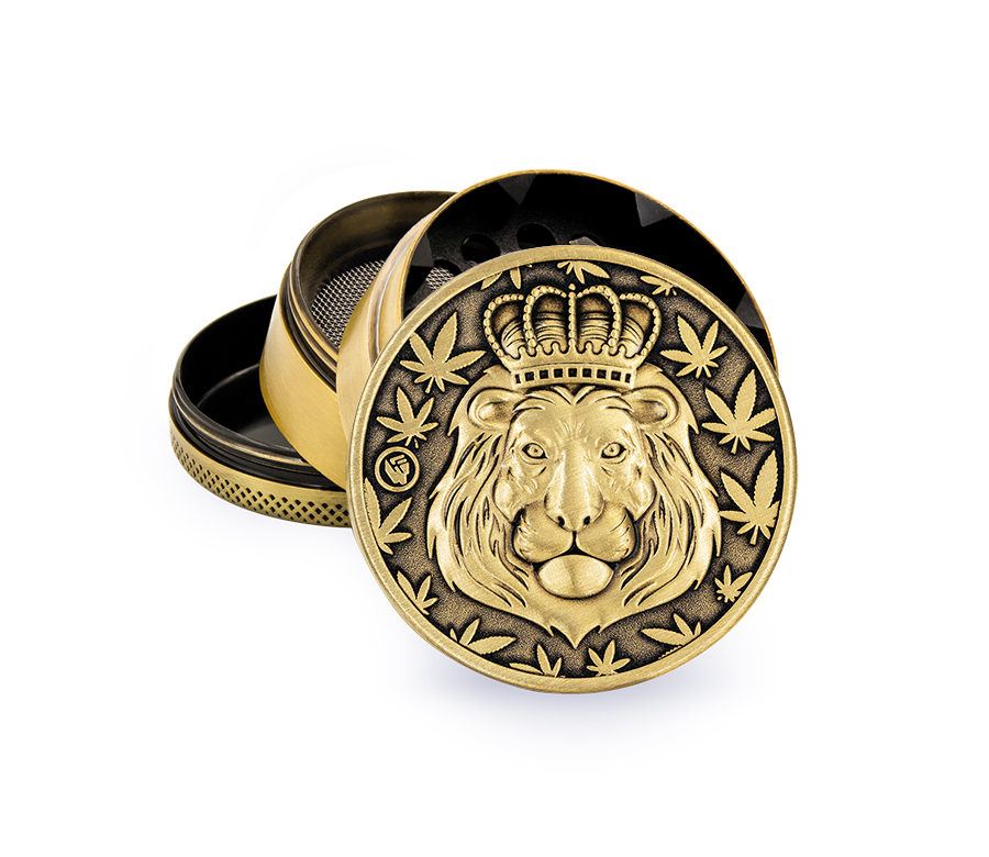 Metal Grinder Gold Lion (⌀50 mm / 4-parts)