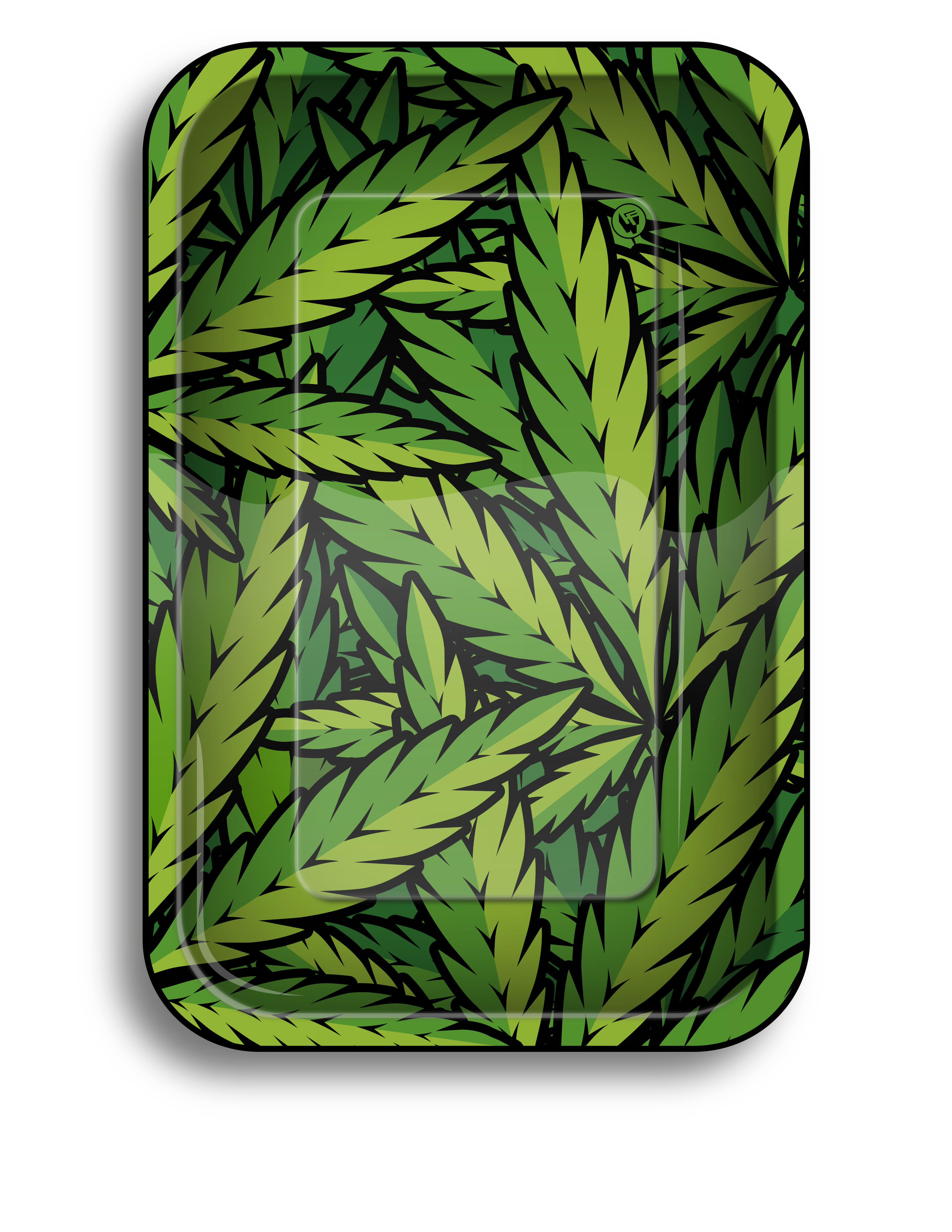 Metal Rolling Tray Leaves 33 Green (275 mm x 175 mm)