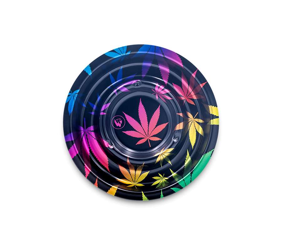 FIRE-FLOW™ Metal Coffeeshop Ashtray Leaves Gradient (⌀136 mm)