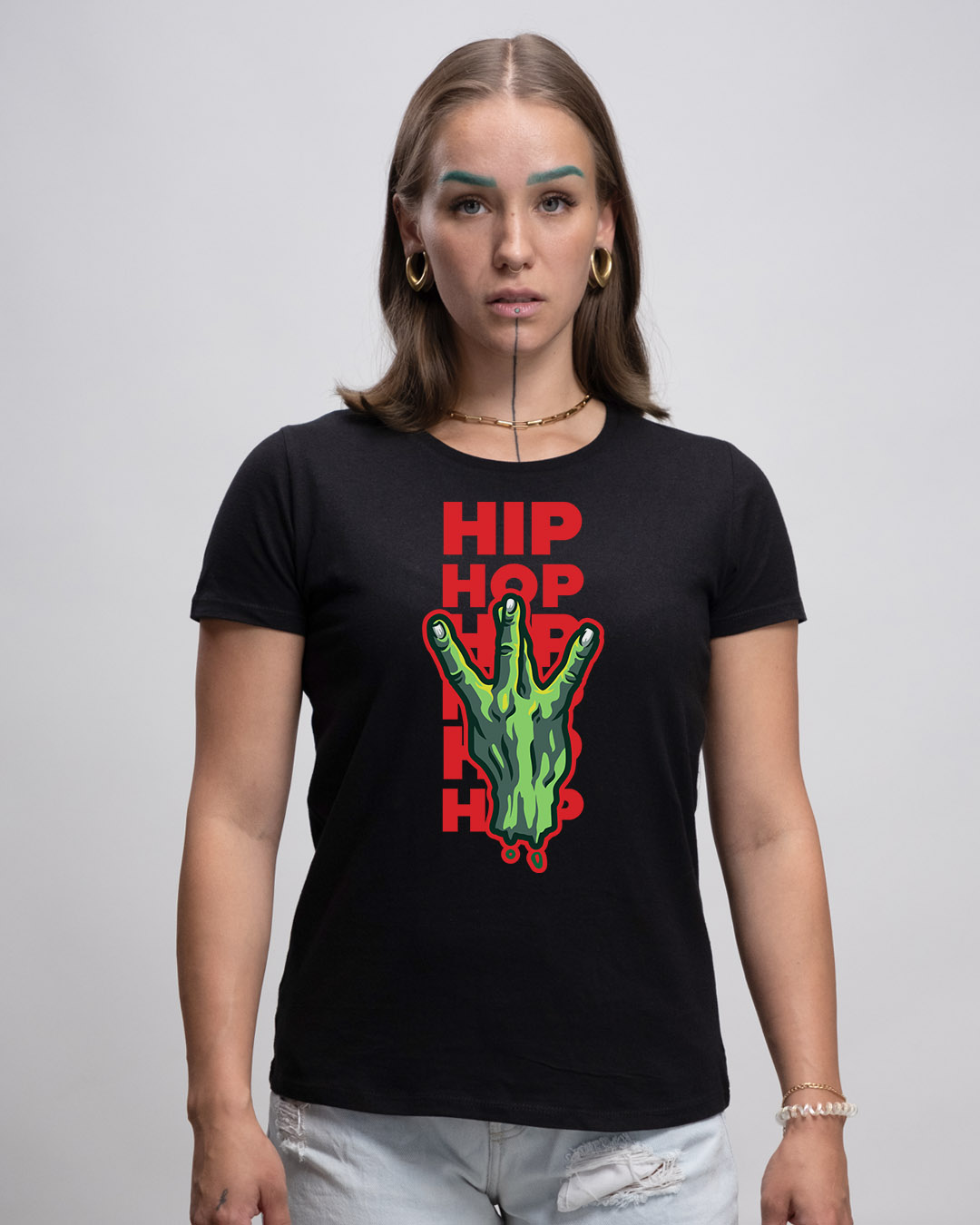 Basic Damen T-Shirt - HIPHOP HAND