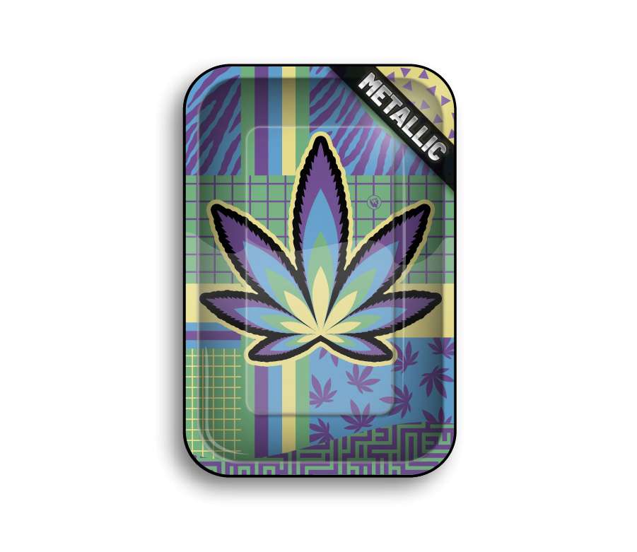 Metal Rolling Tray - Small Leaves 36 2/4 (275 mm x 175 mm)