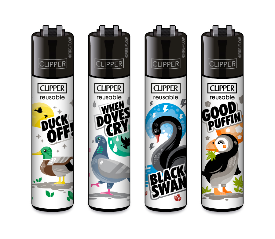 Birds - 4er Set CLIPPER CLASSIC Large