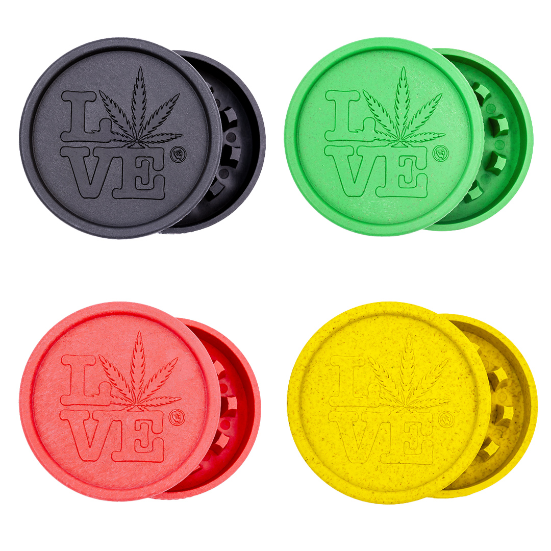 Hemp Grinder - 420 Love (⌀55 mm / 2-parts)