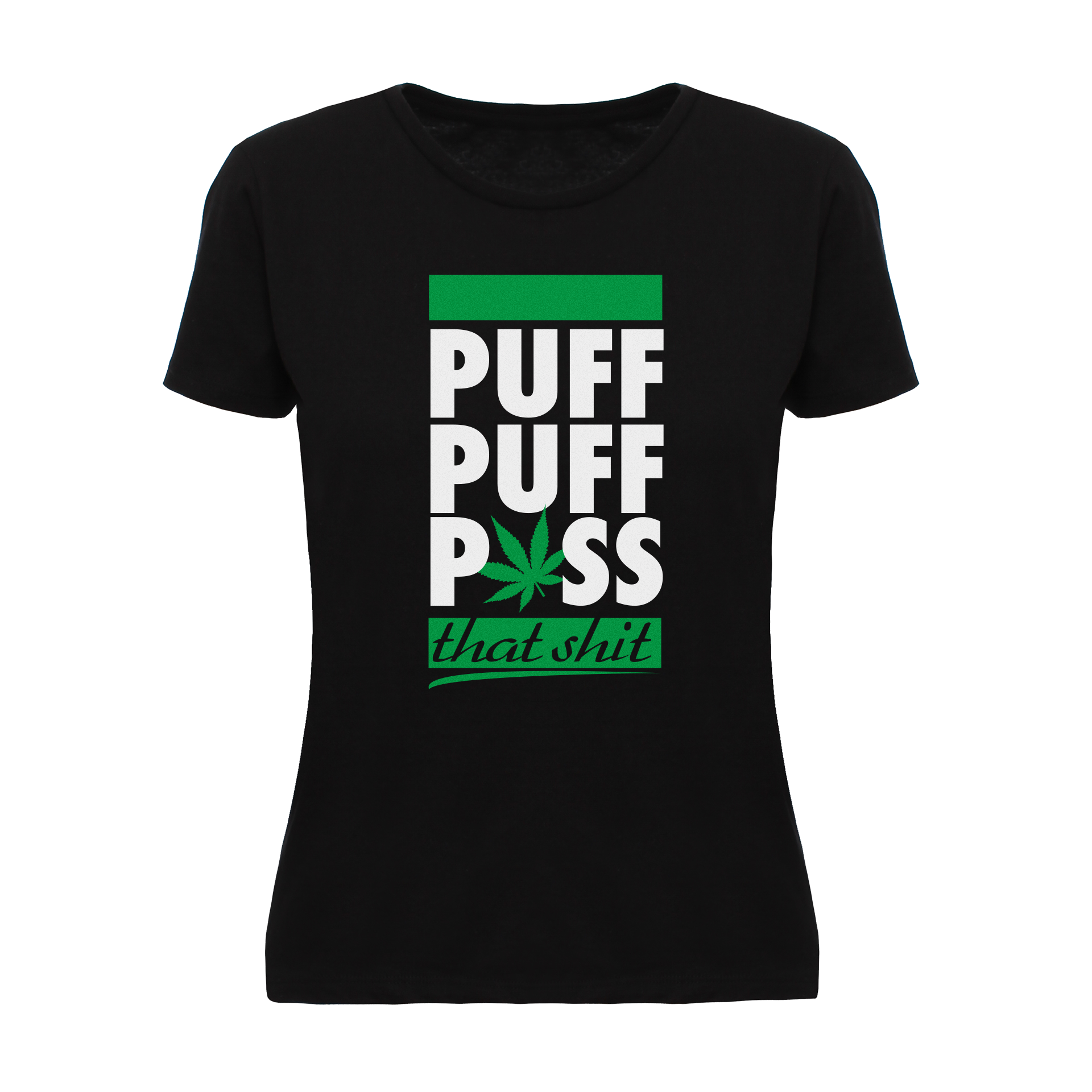 Basic Damen T-Shirt - PUFF PUFF PASS