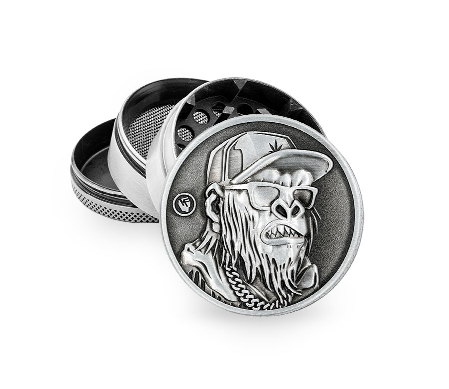 Metal Grinder Silver 420 Monkey (⌀50 mm / 4-parts)
