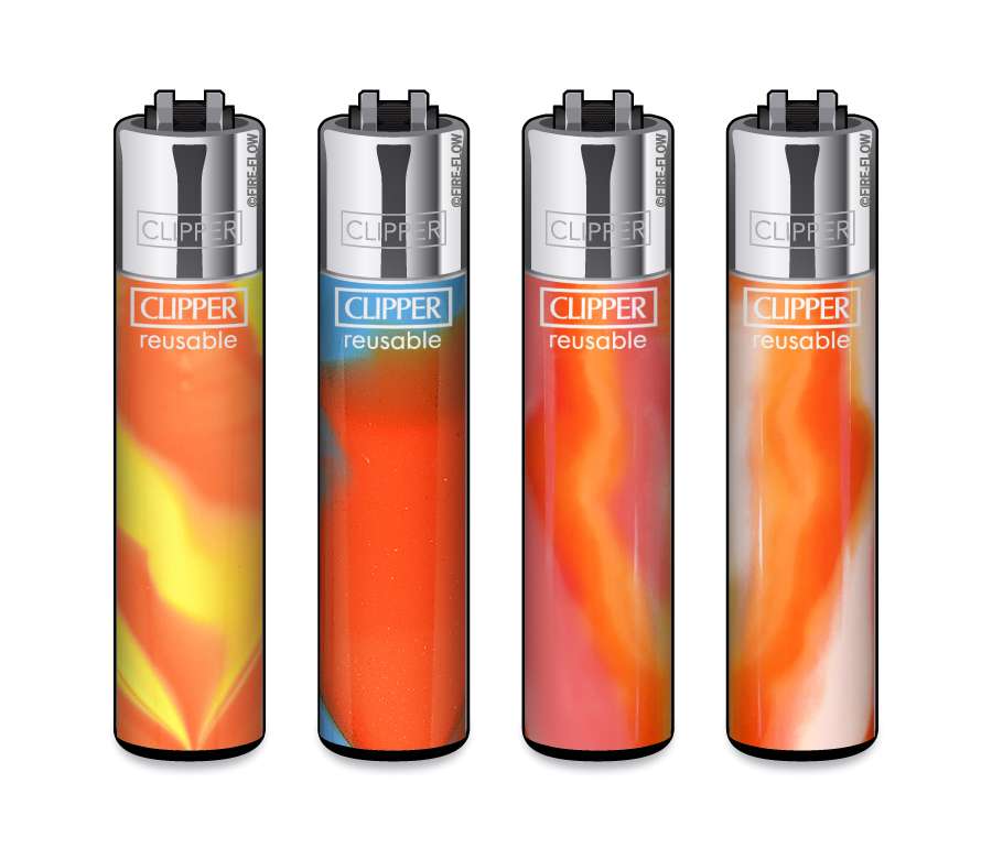 Orange Nebula - 4er Set CLIPPER CLASSIC Large