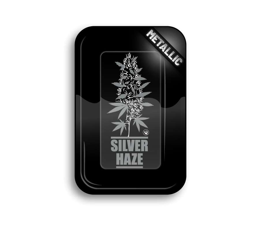 Metal Rolling Tray - Plantz Silver Haze (275 mm x 175 mm)